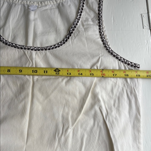 Gap Body White Embroidered 100% Boho Tunic Cotton Dress - Picture 11 of 13